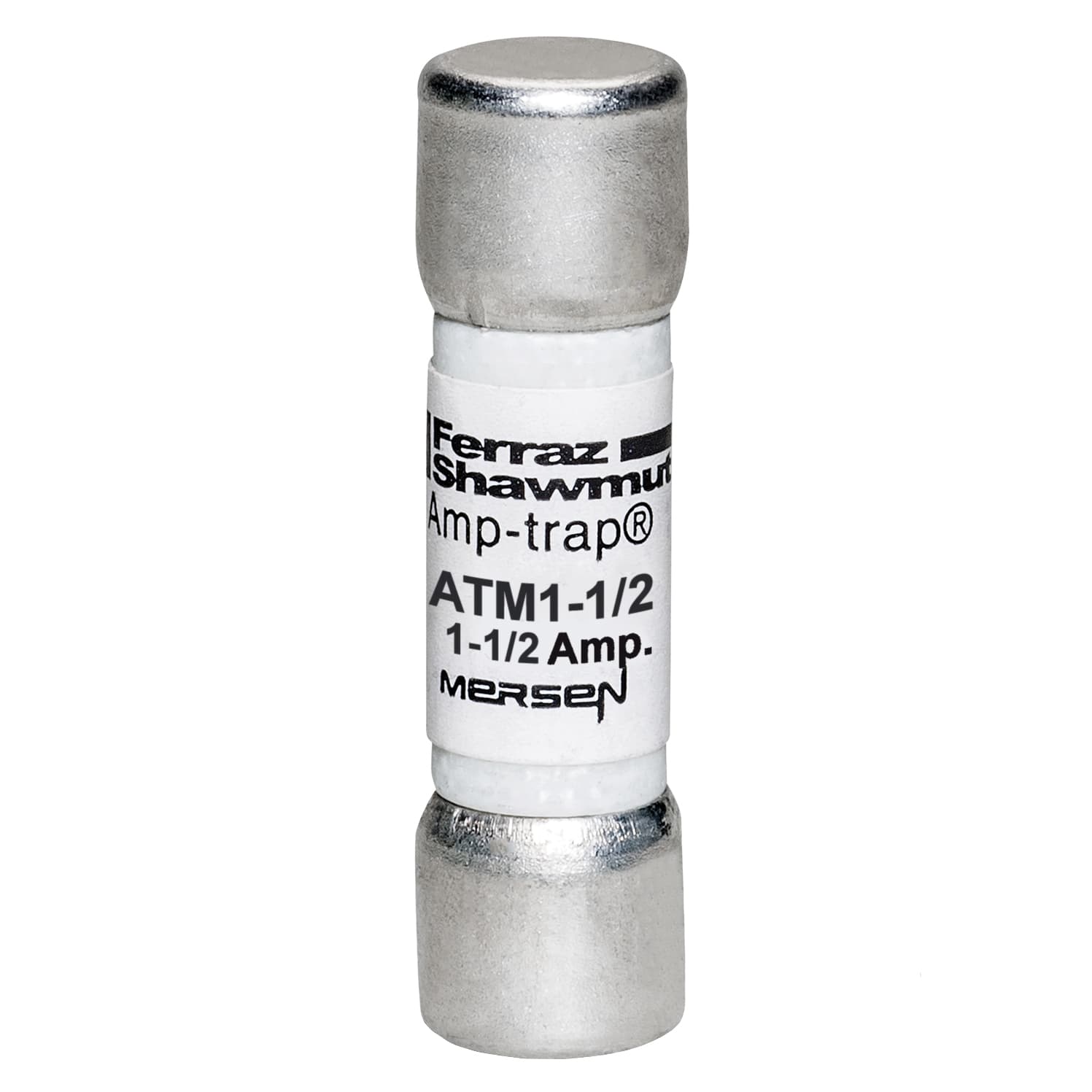 Mersen ATM1-1/2 ATM1-1/2 Mersen - Fuse ATM - Midget - Fast-Acting 600VAC 600VDC 1.5A Ferrule Amp-Trap® Mersen ATM1-1/2 ATM1-1/2 Mersen - Fuse ATM - Midget - Fast-Acting 600VAC 600VDC 1.5A Ferrule Amp-Trap®