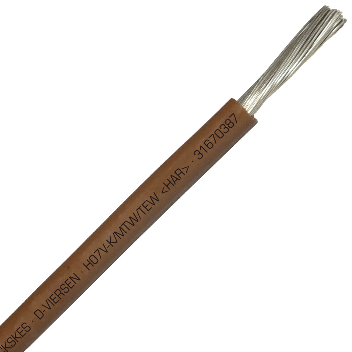 SAB 31670387 H07V-K/MTW/TEW- (HAR/UL/CSA/CE) - 10 AWG hook-up wire, Brown SAB 31670387 H07V-K/MTW/TEW- (HAR/UL/CSA/CE) - 10 AWG hook-up wire, Brown