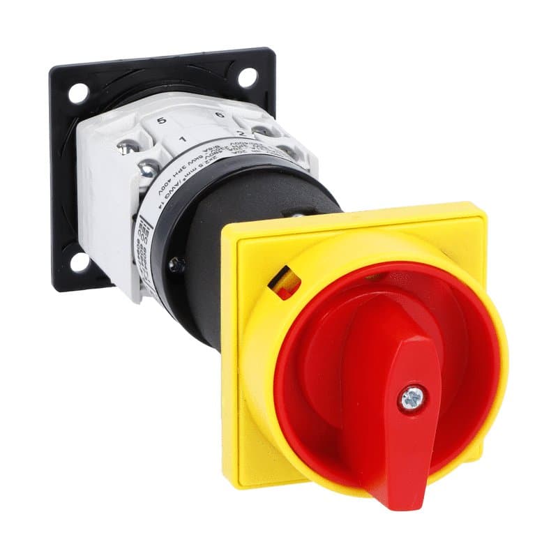 Lovato Electric GF2090O88 GF2090O88 Lovato - Rotary cam switch GF series, ON-OFF switch 1 pole 20A, for rear mounting with red/yellow handle padlockable in 0, door coupling and protection covers, front plate 48X48mm Lovato Electric GF2090O88 GF2090O88 Lovato - Rotary cam switch GF series, ON-OFF switch 1 pole 20A, for rear mounting with red/yellow handle padlockable in 0, door coupling and protection covers, front plate 48X48mm