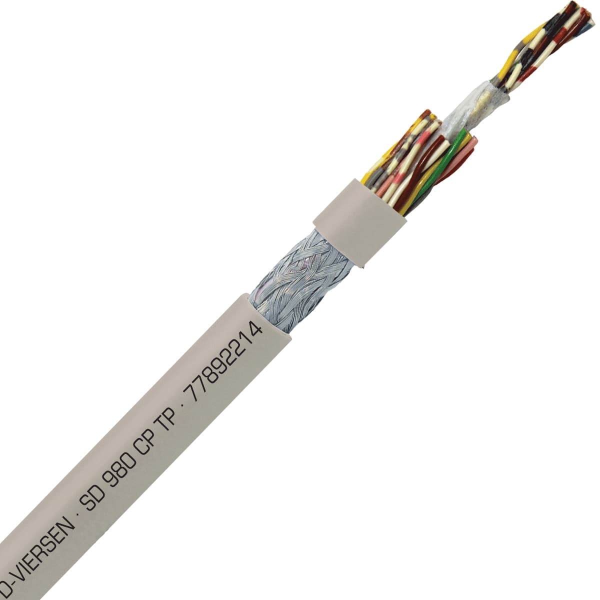 SAB 77892214 SD 980 CP TP - 22 AWG/14pr, shielded halogen-free continuous flex heavy duty PUR data cable, UL, CSA, CE, RoHS SAB 77892214 SD 980 CP TP - 22 AWG/14pr, shielded halogen-free continuous flex heavy duty PUR data cable, UL, CSA, CE, RoHS