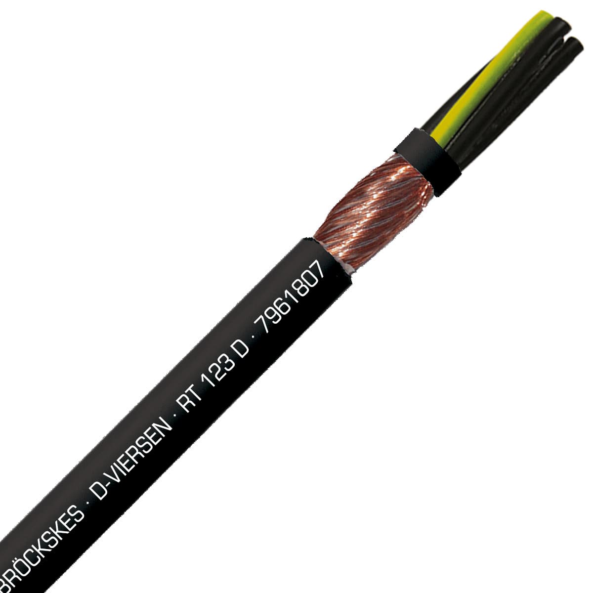 SAB 7961807 RT 123 D - 18 AWG/7c, Spiral shielded PUR rugged and dependable robot/track cable, �450� torsion SAB 7961807 RT 123 D - 18 AWG/7c, Spiral shielded PUR rugged and dependable robot/track cable, �450� torsion