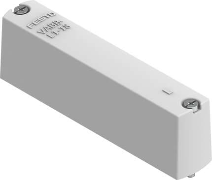 Festo 574482 blanking plate VABB-L1-18 Grid dimension: 19 mm, Operating pressure: -0,9 - 10 bar, Authorisation: (* RCM Mark, * c CSA us (OL), * c UL us - Recognized (OL)), Corrosion resistance classification CRC: 2 - Moderate corrosion stress, Max. tightening torque, Festo 574482 blanking plate VABB-L1-18 Grid dimension: 19 mm, Operating pressure: -0,9 - 10 bar, Authorisation: (* RCM Mark, * c CSA us (OL), * c UL us - Recognized (OL)), Corrosion resistance classification CRC: 2 - Moderate corrosion stress, Max. tightening torque,