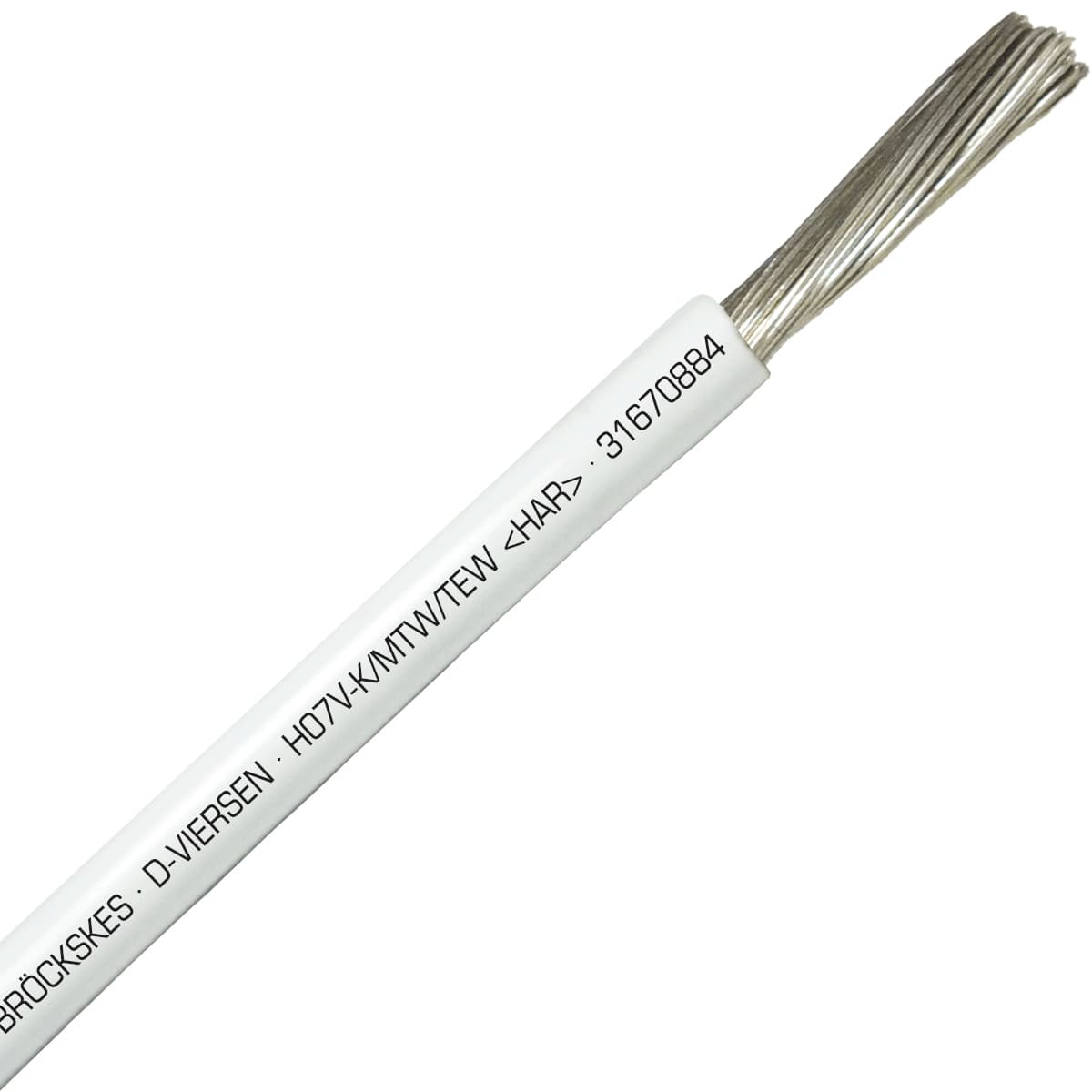 SAB 31670884 H07V-K/MTW/TEW- (HAR/UL/CSA/CE) - 14 AWG hook-up wire, White SAB 31670884 H07V-K/MTW/TEW- (HAR/UL/CSA/CE) - 14 AWG hook-up wire, White