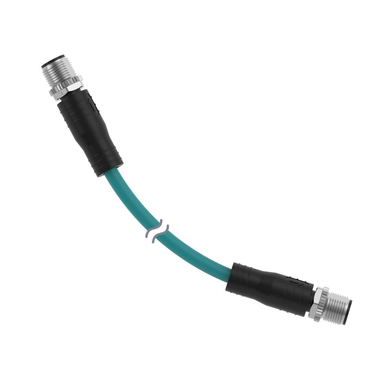 Banner BCD-M12DM-M12DM-0.3M Banner BCD-M12DM-M12DM-0.3M - Cordset: Double Ended D-Code M12; 4-pin Straight Male; 4-pin Straight Male Connectors with Shield; 0.3 m (0.98 ft) Teal PVC Jacket; Nickel-Plated Brass Coupling Nuts Banner BCD-M12DM-M12DM-0.3M Banner BCD-M12DM-M12DM-0.3M - Cordset: Double Ended D-Code M12; 4-pin Straight Male; 4-pin Straight Male Connectors with Shield; 0.3 m (0.98 ft) Teal PVC Jacket; Nickel-Plated Brass Coupling Nuts