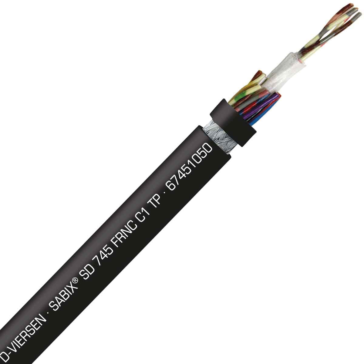 SAB 67451050 SABIX SD 745 C FRNC C1 TP - 22 AWG/10pr, shielded halogen-free flame retardant continuous flex data cable, CE, RoHS SAB 67451050 SABIX SD 745 C FRNC C1 TP - 22 AWG/10pr, shielded halogen-free flame retardant continuous flex data cable, CE, RoHS