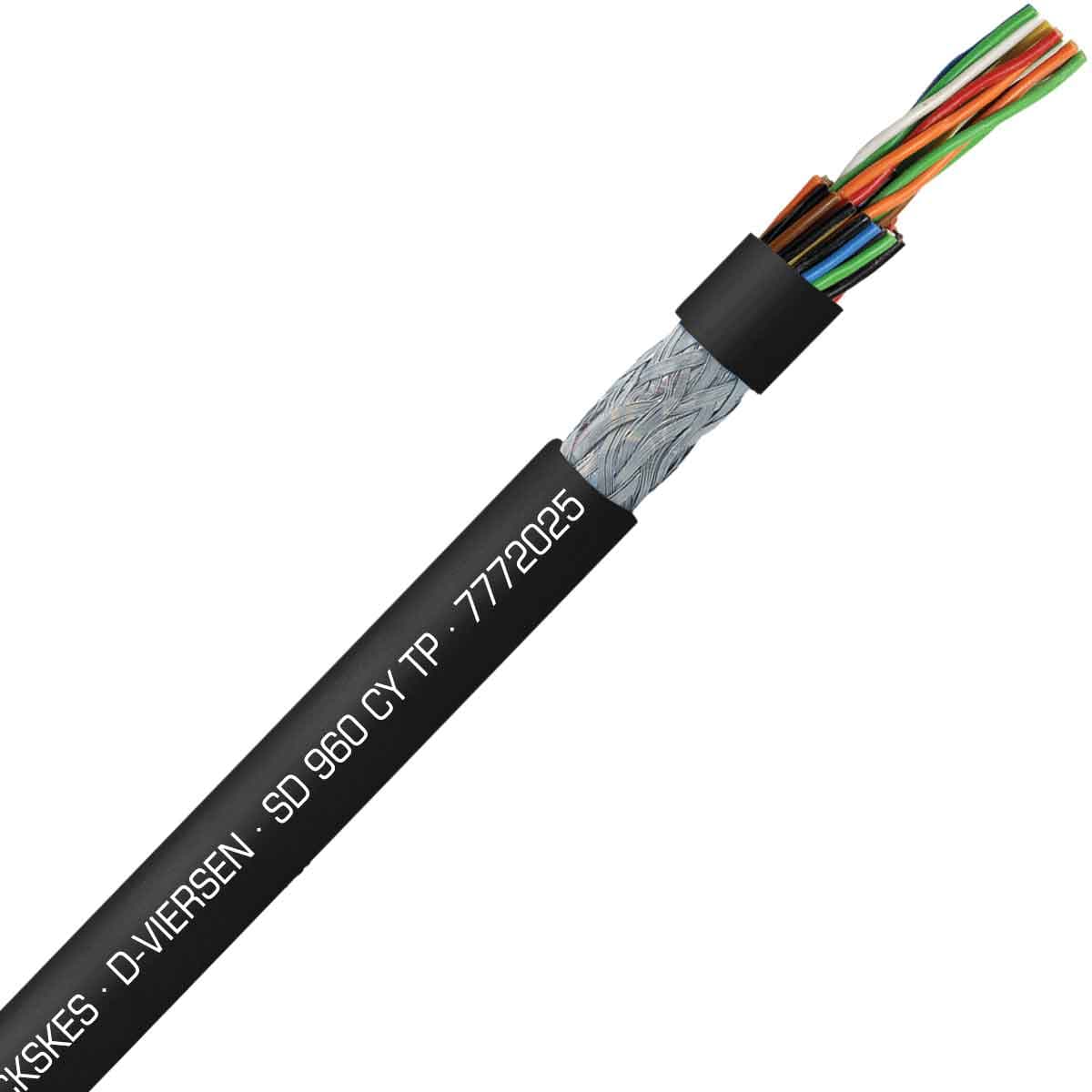 SAB 7772025 S 960 CY TP - 20 AWG/25pr, shielded oil resistant continuous flex PVC paired data cable, UL, CE, RoHS SAB 7772025 S 960 CY TP - 20 AWG/25pr, shielded oil resistant continuous flex PVC paired data cable, UL, CE, RoHS