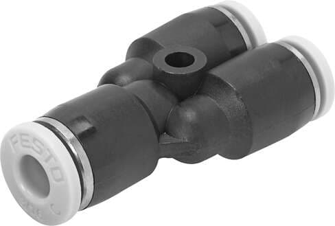 Festo 564826 push-in Y-connector QBY-1/2T-5/16-U reducing. Size: Standard, Nominal size: 0,252 ", Assembly position: Any, Design structure: Push/pull principle, Operating pressure complete temperature range: -13,8 - 145 Psi Festo 564826 push-in Y-connector QBY-1/2T-5/16-U reducing. Size: Standard, Nominal size: 0,252 ", Assembly position: Any, Design structure: Push/pull principle, Operating pressure complete temperature range: -13,8 - 145 Psi