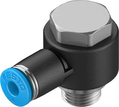 Festo 186137 push-in L-fitting QSLV-G1/8-4 360° orientable, male thread with external hexagon. Size: Standard, Nominal size: 3 mm, Type of seal on screw-in stud: Sealing ring, Assembly position: Any, Container size: 10 Festo 186137 push-in L-fitting QSLV-G1/8-4 360° orientable, male thread with external hexagon. Size: Standard, Nominal size: 3 mm, Type of seal on screw-in stud: Sealing ring, Assembly position: Any, Container size: 10