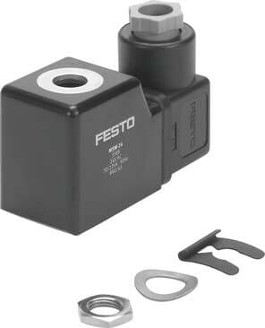 Festo 3594 solenoid coil MSW-42AC With pin connections for plug sockets per DIN EN 175301 Materials note: Conforms to RoHS Festo 3594 solenoid coil MSW-42AC With pin connections for plug sockets per DIN EN 175301 Materials note: Conforms to RoHS