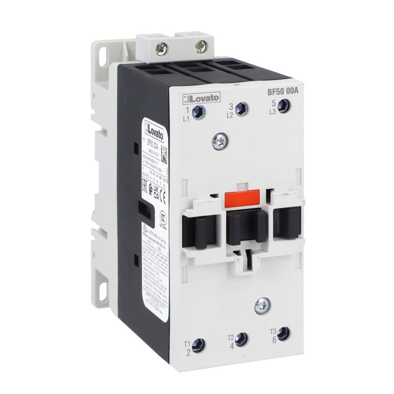 Lovato Electric BF5000A400 BF5000A400 Lovato - Three-pole contactor, IEC operating current Ie (AC3) = 50A, AC coil 50/60Hz, 400VAC Lovato Electric BF5000A400 BF5000A400 Lovato - Three-pole contactor, IEC operating current Ie (AC3) = 50A, AC coil 50/60Hz, 400VAC