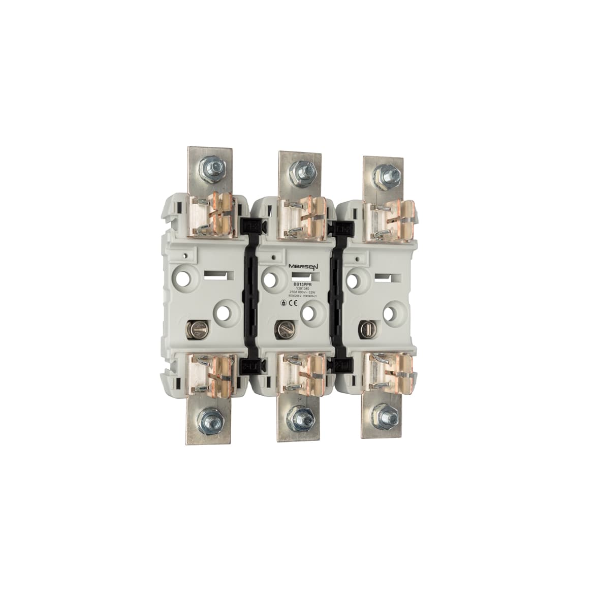 Mersen Y201340 Y201340 Mersen - NH plastic base Size NH1 1000VAC 1000VDC 250A 3-Pole DIN Rail Connection Screw PP Type Mersen Y201340 Y201340 Mersen - NH plastic base Size NH1 1000VAC 1000VDC 250A 3-Pole DIN Rail Connection Screw PP Type