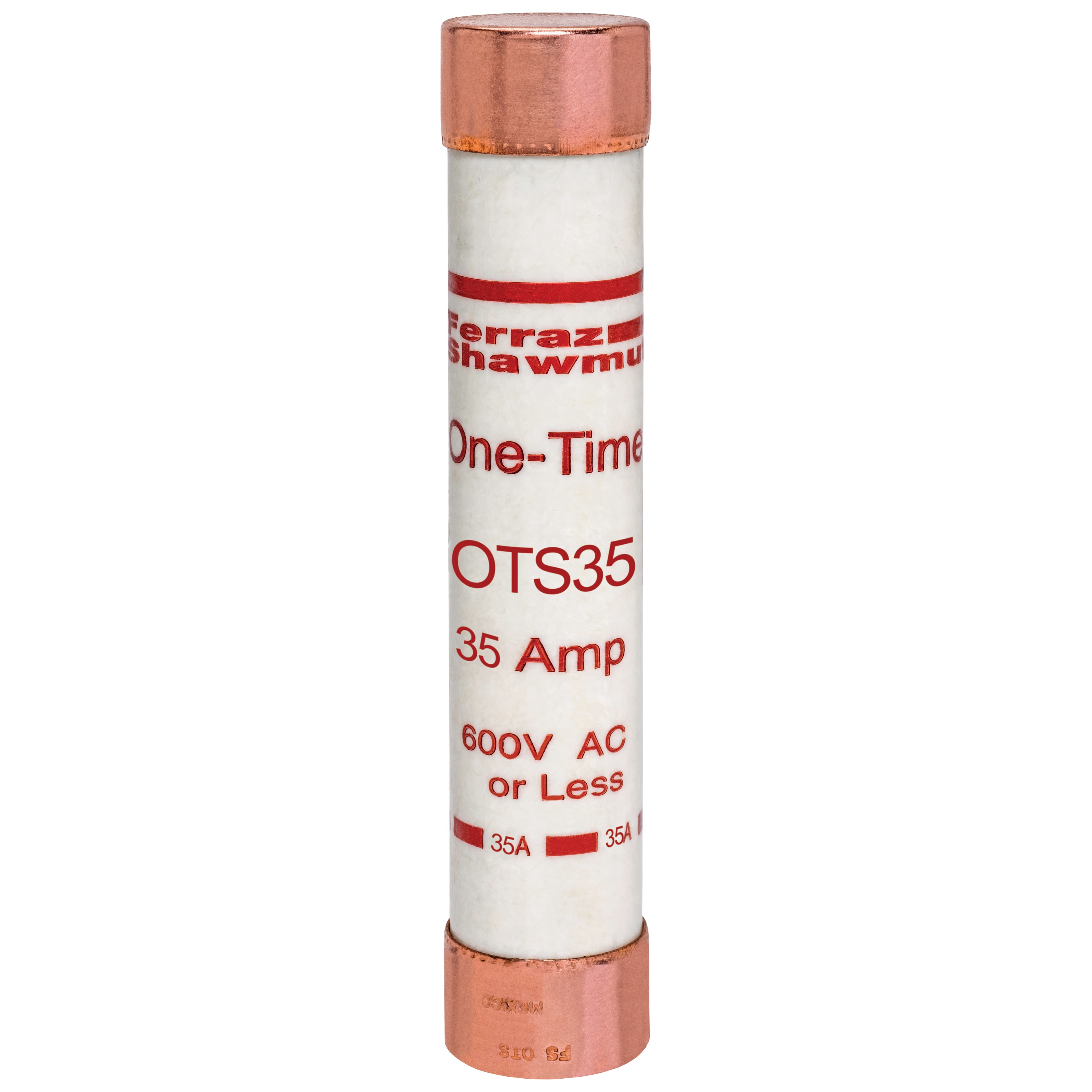 Mersen OTS35 OTS35 Mersen - Fuse OTS - Class K5 - Fast-Acting 600VAC 300VDC 35A Ferrule Amp-Trap® Mersen OTS35 OTS35 Mersen - Fuse OTS - Class K5 - Fast-Acting 600VAC 300VDC 35A Ferrule Amp-Trap®