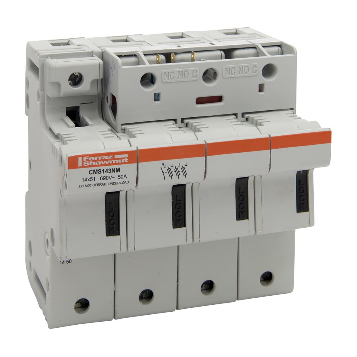 Mersen E331043 E331043 Mersen - Fuse Holder Modulostar® Size 14x51 IEC 690VAC 690VDC 3-Pole+N With Microswitch IP20 Mersen E331043 E331043 Mersen - Fuse Holder Modulostar® Size 14x51 IEC 690VAC 690VDC 3-Pole+N With Microswitch IP20