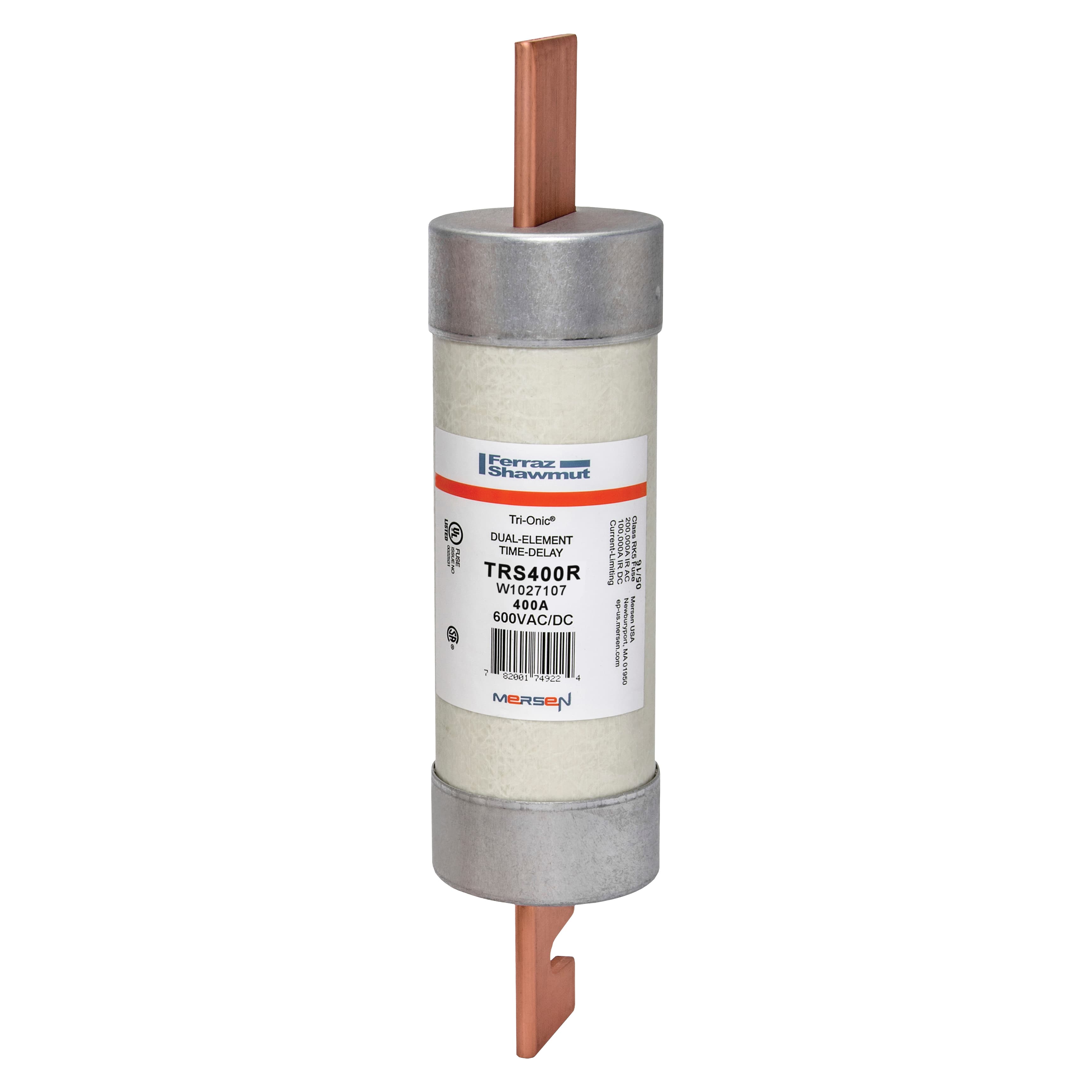 Mersen TRS400R TRS400R Mersen - Fuse TRS-R - Class RK5 - Time-Delay 600VAC 600VDC 400A Blade Tri-Onic® Mersen TRS400R TRS400R Mersen - Fuse TRS-R - Class RK5 - Time-Delay 600VAC 600VDC 400A Blade Tri-Onic®