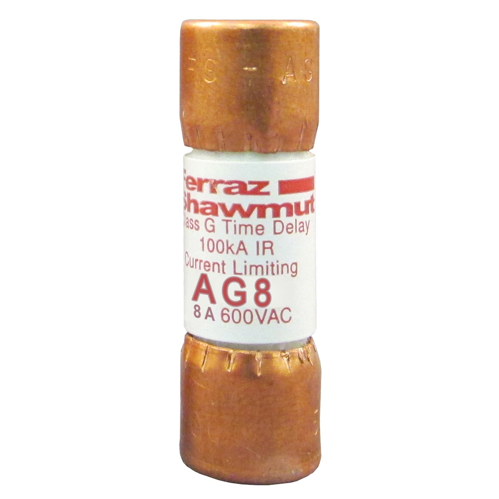 Mersen AG8 AG8 Mersen - Fuse AG - Class G 600VAC 8A Time Delay Ferrule Amp-Trap® Mersen AG8 AG8 Mersen - Fuse AG - Class G 600VAC 8A Time Delay Ferrule Amp-Trap®