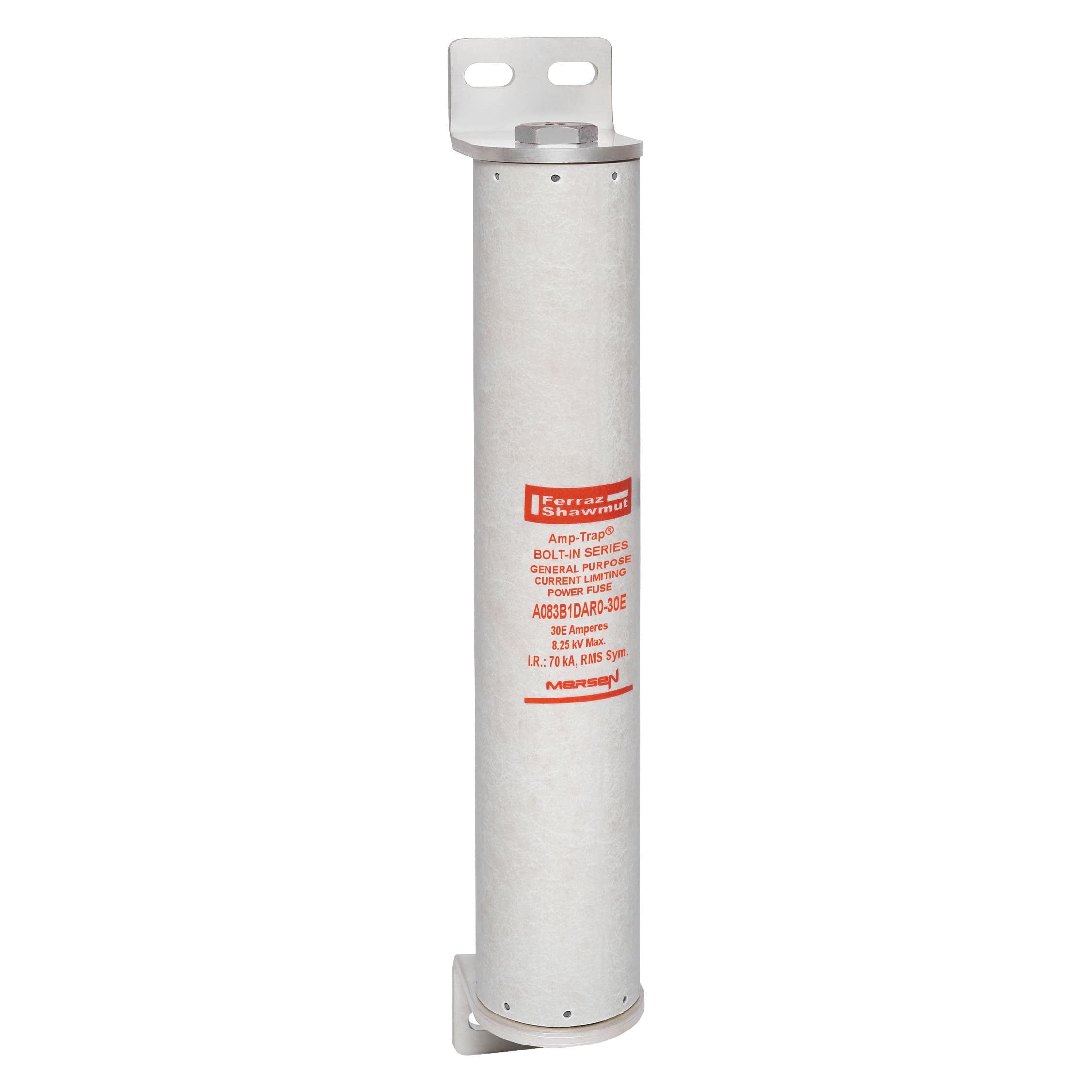 Mersen A083B1DAR0-30E A083B1DAR0-30E Mersen - Medium Voltage E-Rated Fuse 8250VAC 30A Bolt-On, Series: DAR0 Visual Indicator Amp-Trap® Mersen A083B1DAR0-30E A083B1DAR0-30E Mersen - Medium Voltage E-Rated Fuse 8250VAC 30A Bolt-On, Series: DAR0 Visual Indicator Amp-Trap®