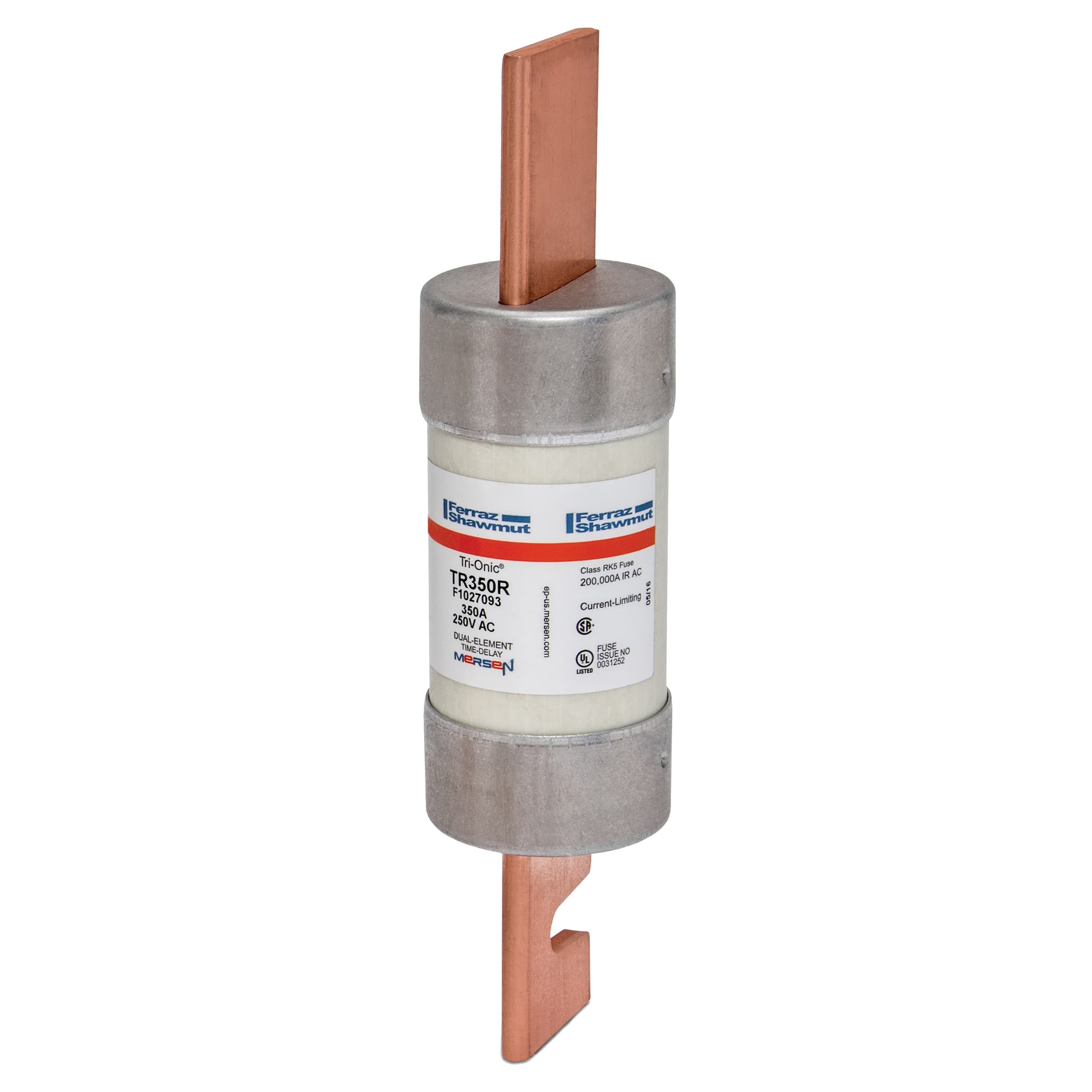 Mersen TR350R TR350R Mersen - Fuse TR-R - Class RK5 - Time-Delay 250VAC 250VDC 350A Blade Tri-Onic® Mersen TR350R TR350R Mersen - Fuse TR-R - Class RK5 - Time-Delay 250VAC 250VDC 350A Blade Tri-Onic®