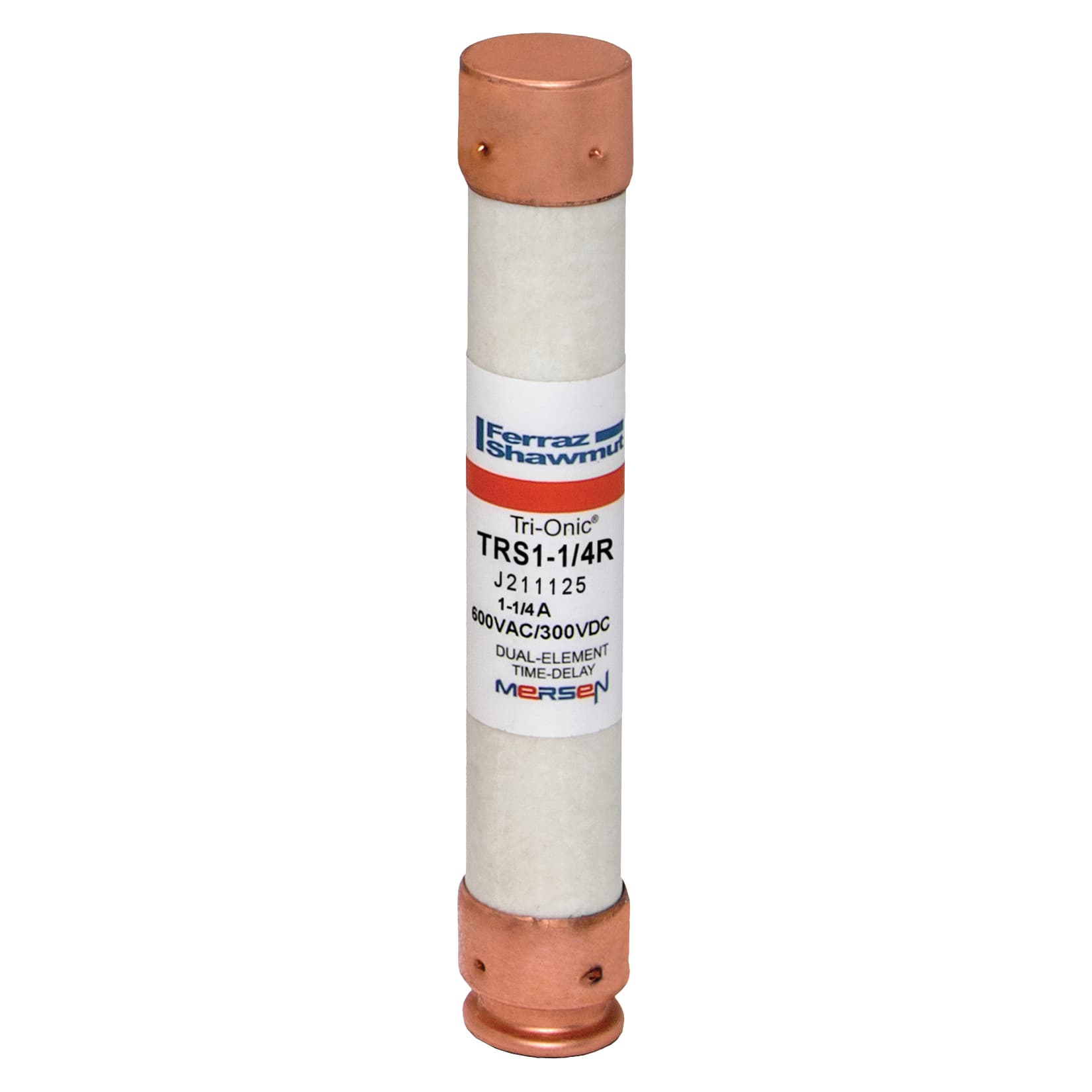 Mersen TRS1-1/4R TRS1-1/4R Mersen - Fuse TRS-R - Class RK5 - Time-Delay 600VAC 600VDC 1.25A Ferrule Tri-Onic® Mersen TRS1-1/4R TRS1-1/4R Mersen - Fuse TRS-R - Class RK5 - Time-Delay 600VAC 600VDC 1.25A Ferrule Tri-Onic®