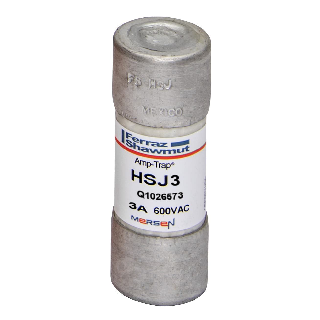 Mersen HSJ3 HSJ3 Mersen - Fuse HSJ - Class J - High-Speed 600VAC 500VDC 3A Ferrule Amp-Trap® Mersen HSJ3 HSJ3 Mersen - Fuse HSJ - Class J - High-Speed 600VAC 500VDC 3A Ferrule Amp-Trap®