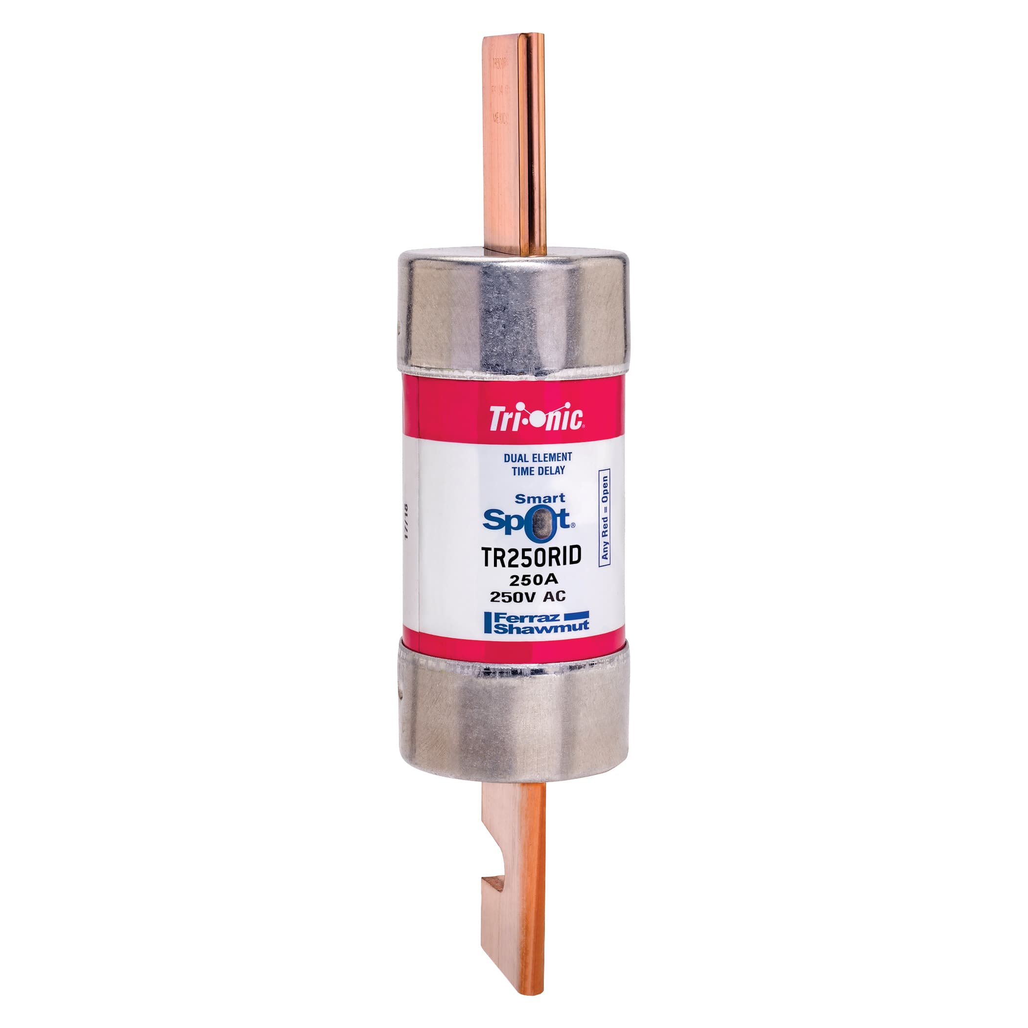 Mersen TR250RID TR250RID Mersen - Fuse TR-R - Class RK5 - Time-Delay 250VAC 250VDC 250A Blade SmartSpot® Tri-Onic® Mersen TR250RID TR250RID Mersen - Fuse TR-R - Class RK5 - Time-Delay 250VAC 250VDC 250A Blade SmartSpot® Tri-Onic®