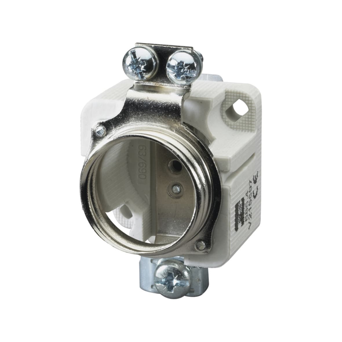 Mersen V215597 V215597 Mersen - DIN Fuse base Size DIII 500VAC 500VDC 63A 1-Pole without touch protection DIN Rail mounting Mersen V215597 V215597 Mersen - DIN Fuse base Size DIII 500VAC 500VDC 63A 1-Pole without touch protection DIN Rail mounting