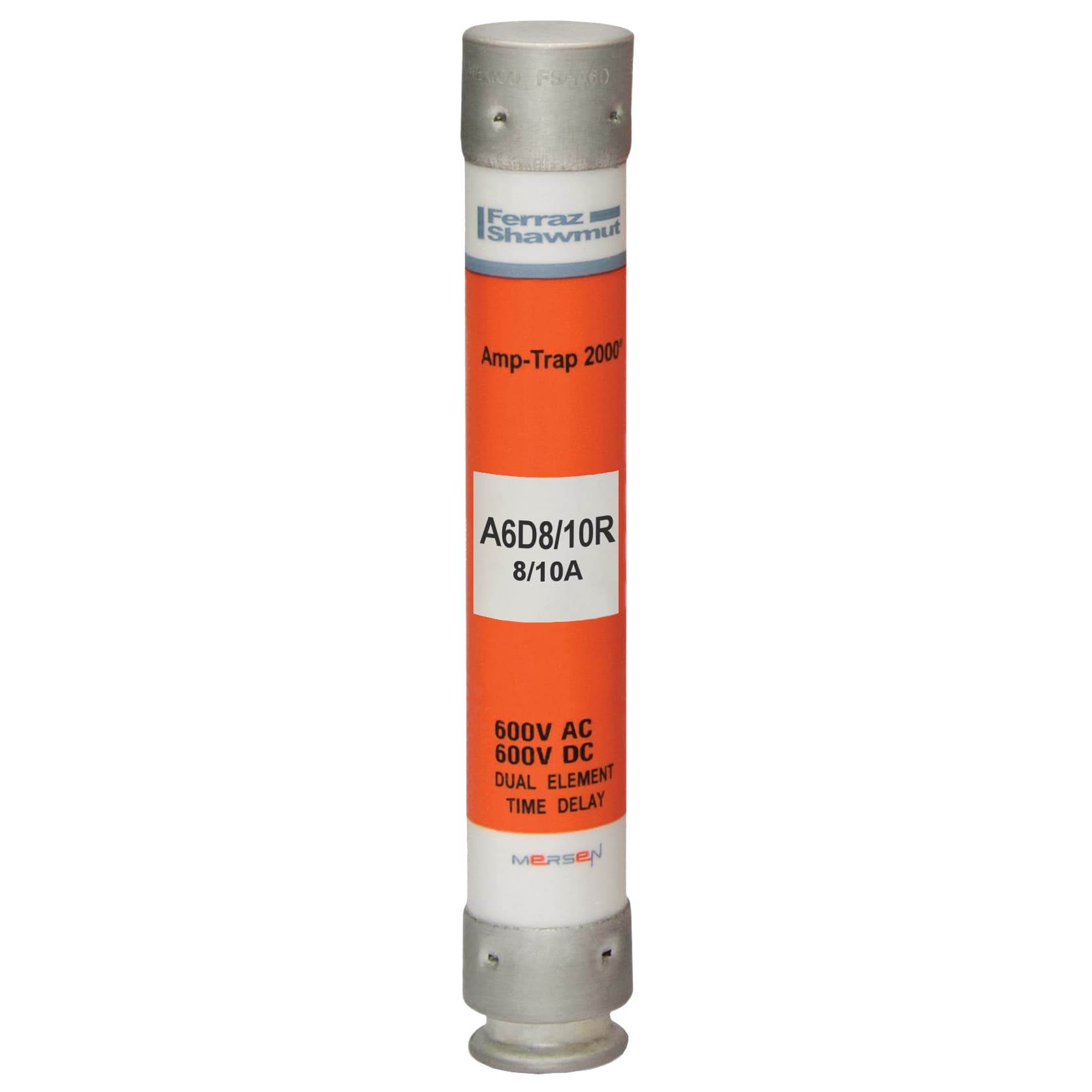 Mersen A6D8/10R A6D8/10R Mersen - Fuse A6D-R - Class RK1 - Time-Delay 600VAC 600VDC 0.8A Ferrule Amp-Trap 2000® Mersen A6D8/10R A6D8/10R Mersen - Fuse A6D-R - Class RK1 - Time-Delay 600VAC 600VDC 0.8A Ferrule Amp-Trap 2000®
