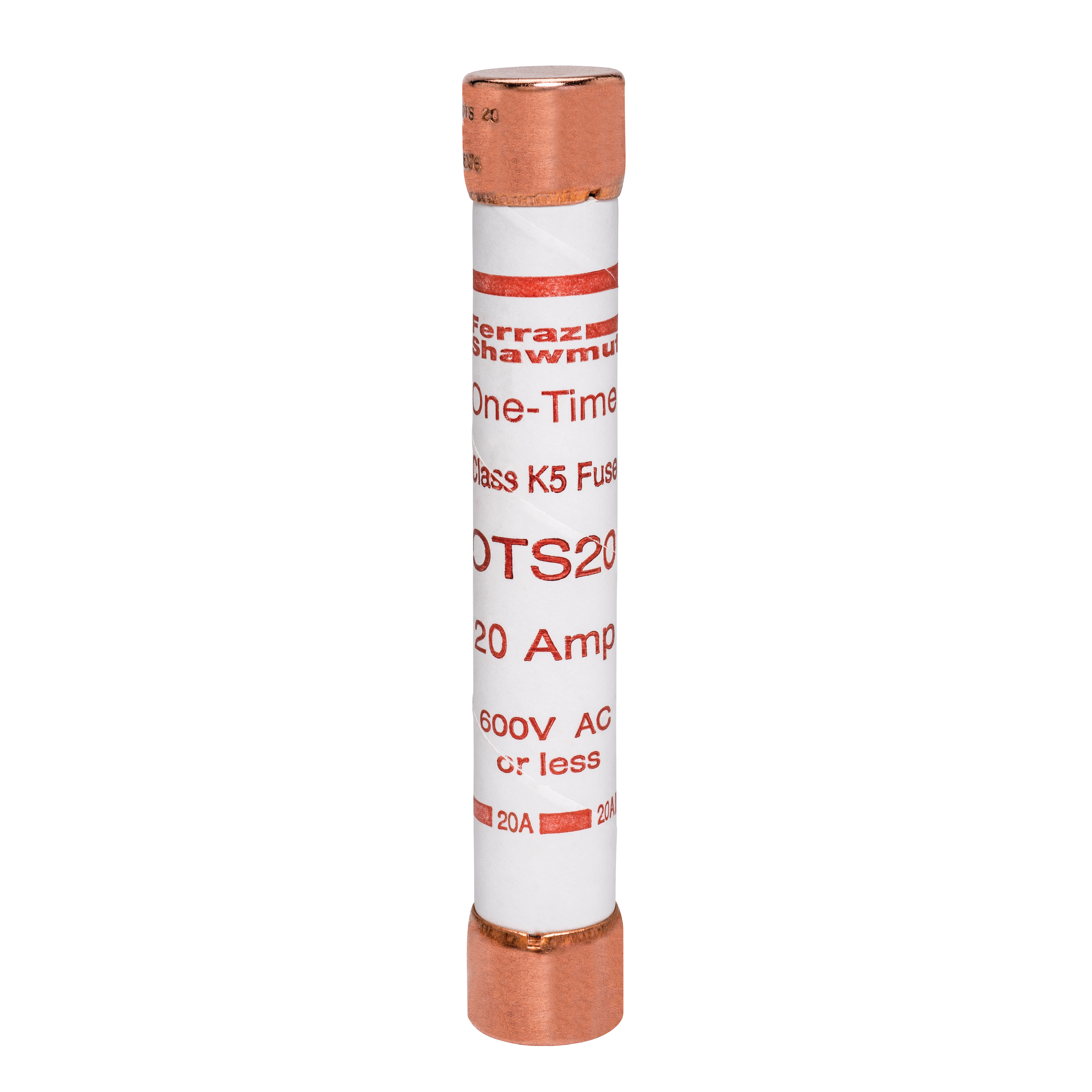 Mersen OTS20 OTS20 Mersen - Fuse OTS - Class K5 - Fast-Acting 600VAC 300VDC 20A Ferrule Amp-Trap® Mersen OTS20 OTS20 Mersen - Fuse OTS - Class K5 - Fast-Acting 600VAC 300VDC 20A Ferrule Amp-Trap®