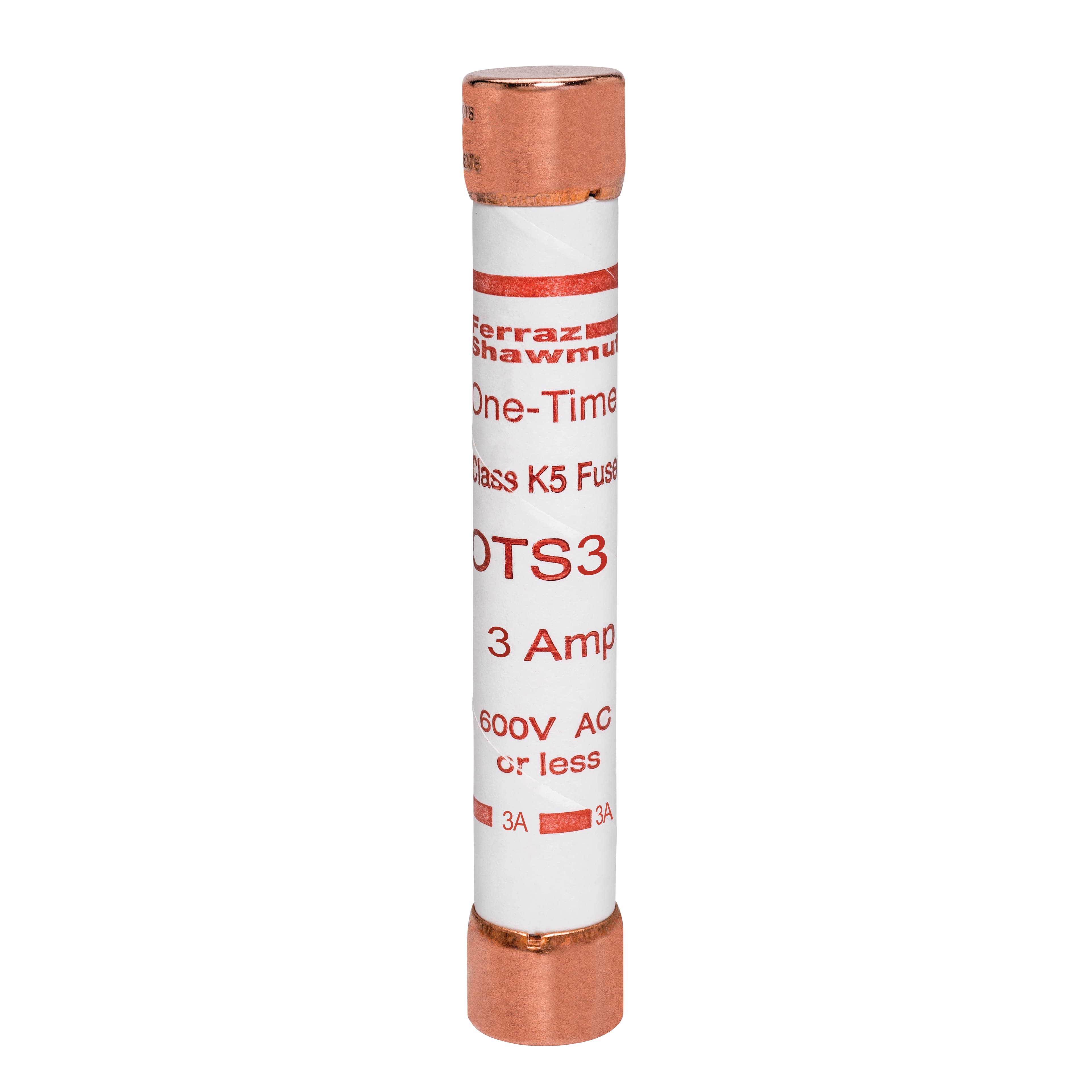 Mersen OTS3 OTS3 Mersen - Fuse OTS - Class K5 - Fast-Acting 600VAC 300VDC 3A Ferrule Amp-Trap® Mersen OTS3 OTS3 Mersen - Fuse OTS - Class K5 - Fast-Acting 600VAC 300VDC 3A Ferrule Amp-Trap®