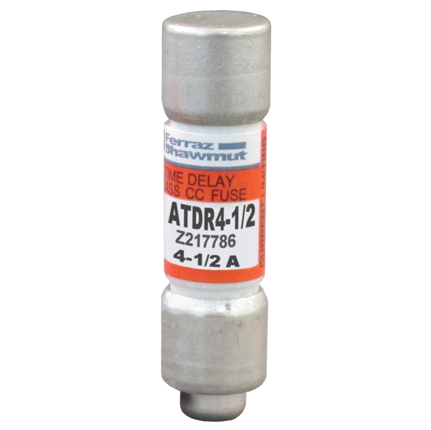 Mersen ATDR4-1/2 ATDR4-1/2 Mersen - Fuse ATDR - Class CC - Time-Delay 600VAC 300VDC 4.5A Ferrule Amp-Trap 2000® Mersen ATDR4-1/2 ATDR4-1/2 Mersen - Fuse ATDR - Class CC - Time-Delay 600VAC 300VDC 4.5A Ferrule Amp-Trap 2000®