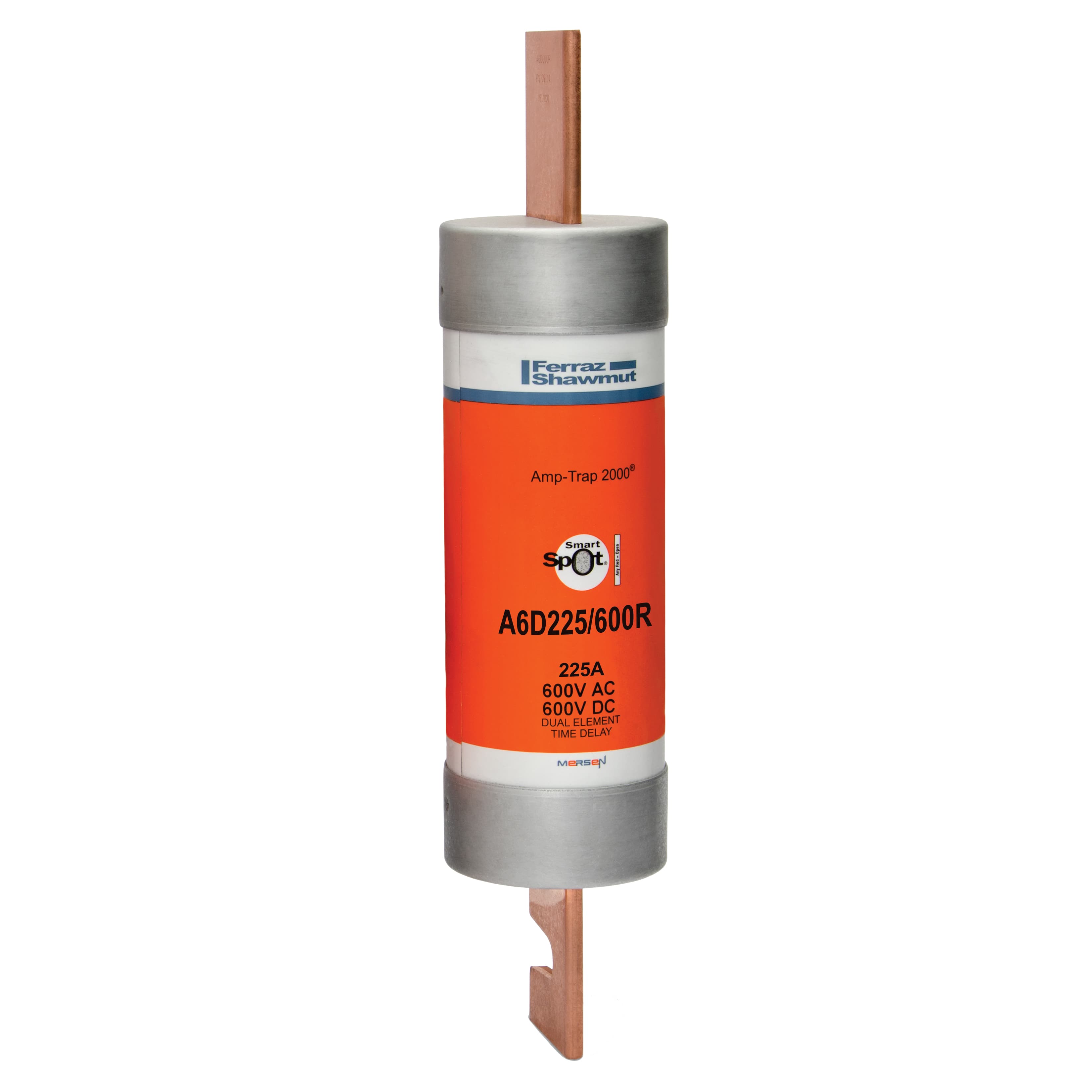 Mersen A6D225/600R A6D225/600R Mersen - Reducer Fuse A6D-R - Class RK1 - Time-Delay 600VAC 600VDC 225A Blade SmartSpot® Amp-Trap 2000® Mersen A6D225/600R A6D225/600R Mersen - Reducer Fuse A6D-R - Class RK1 - Time-Delay 600VAC 600VDC 225A Blade SmartSpot® Amp-Trap 2000®