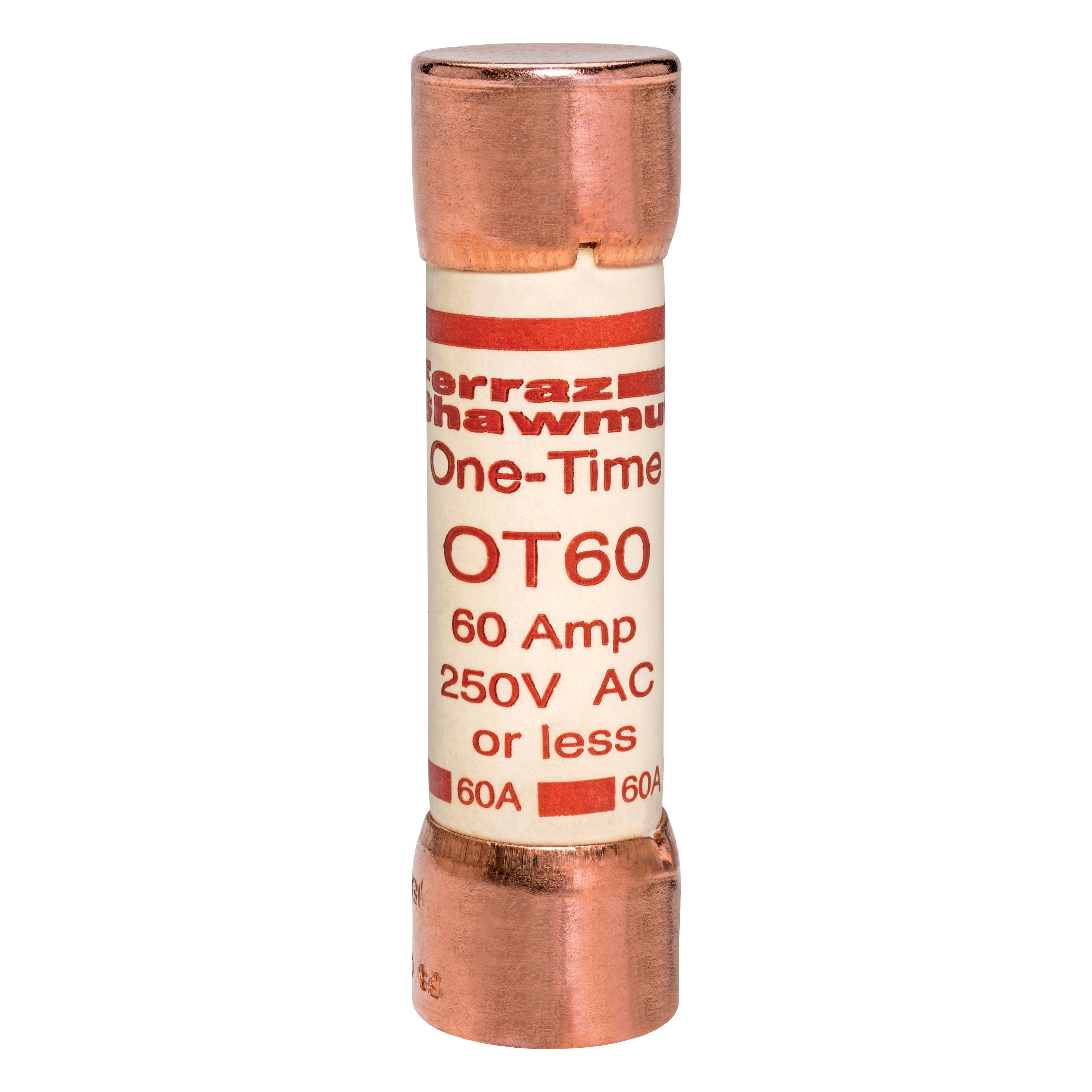 Mersen OT60 OT60 Mersen - Fuse OT - Class K5 - Fast-Acting 250VAC 250VDC 60A Ferrule Amp-Trap® Mersen OT60 OT60 Mersen - Fuse OT - Class K5 - Fast-Acting 250VAC 250VDC 60A Ferrule Amp-Trap®