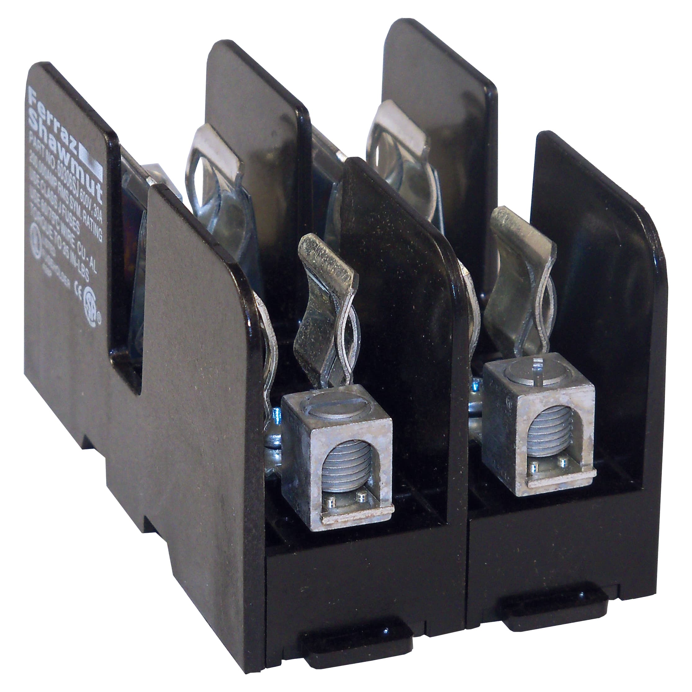Mersen 60307SJ 60307SJ Mersen - Fuse Block 600VAC 600VDC Class J 30A 2-Pole Box with Reinforced Clip Mersen 60307SJ 60307SJ Mersen - Fuse Block 600VAC 600VDC Class J 30A 2-Pole Box with Reinforced Clip