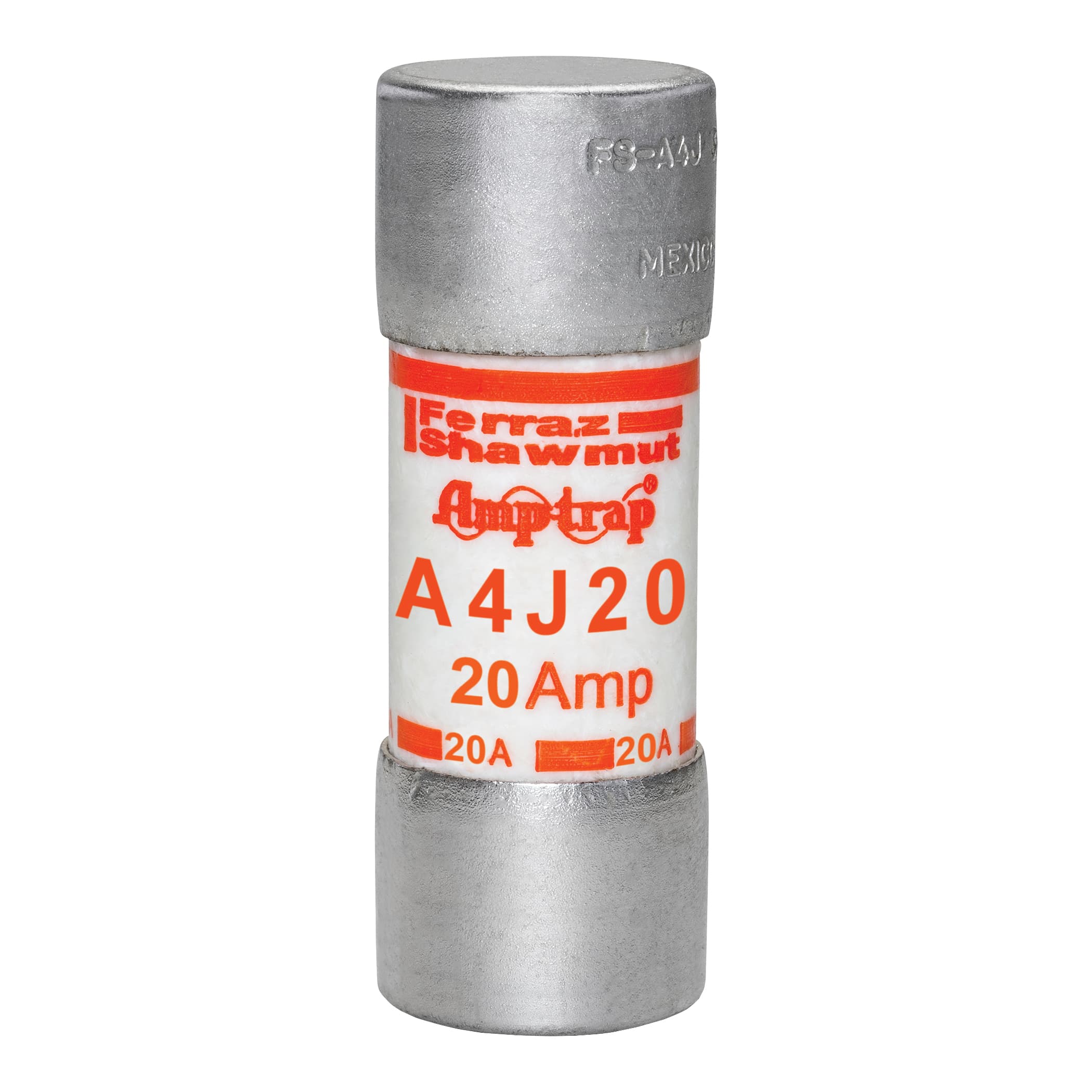 Mersen A4J20 A4J20 Mersen - Fuse A4J - Class J - Fast-Acting 600VAC 300VDC 20A Ferrule Amp-Trap® Mersen A4J20 A4J20 Mersen - Fuse A4J - Class J - Fast-Acting 600VAC 300VDC 20A Ferrule Amp-Trap®