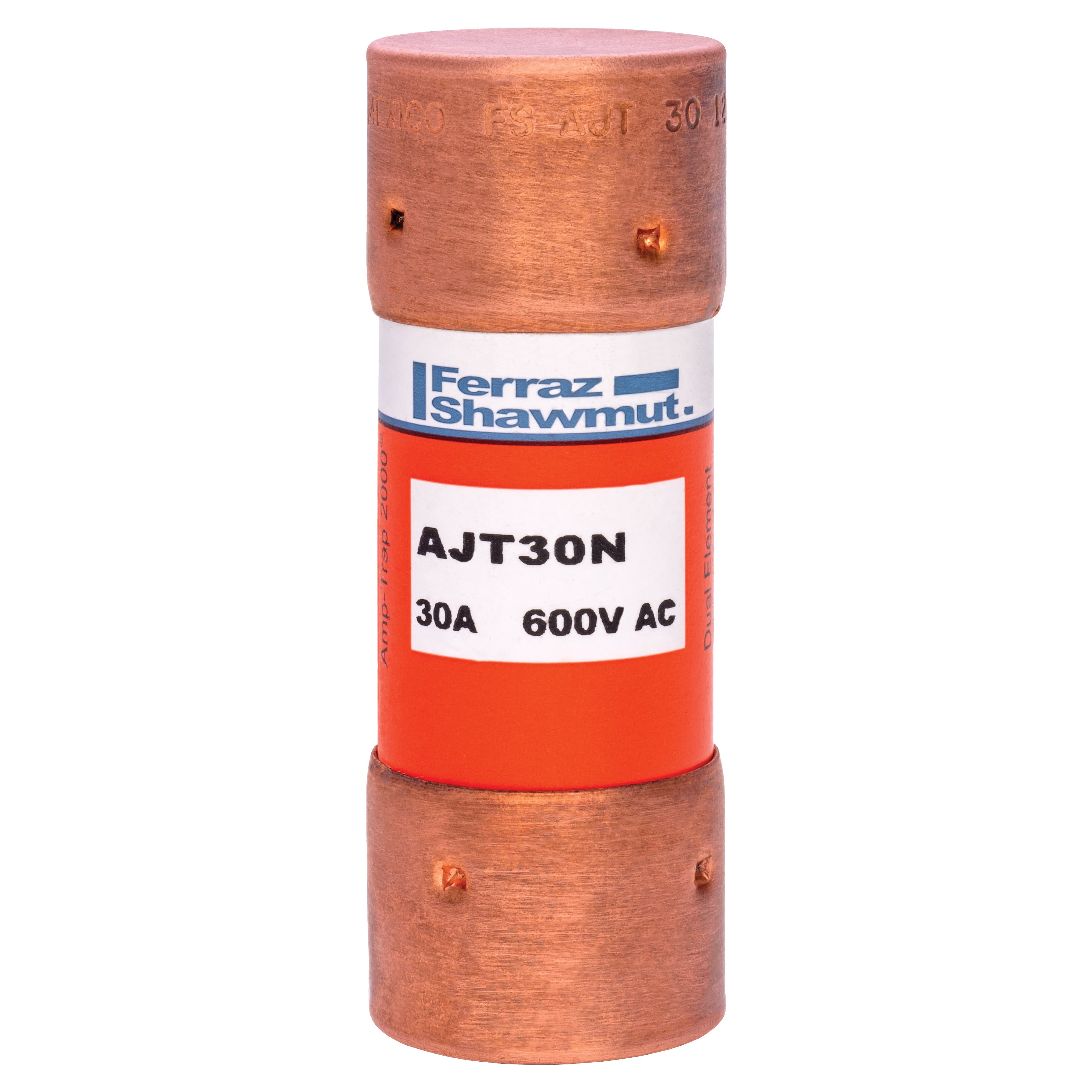 Mersen AJT30N AJT30N Mersen - Fuse AJT - Class J - Time-delay 600VAC 400VDC 30A Ferrule Amp-Trap 2000® Mersen AJT30N AJT30N Mersen - Fuse AJT - Class J - Time-delay 600VAC 400VDC 30A Ferrule Amp-Trap 2000®