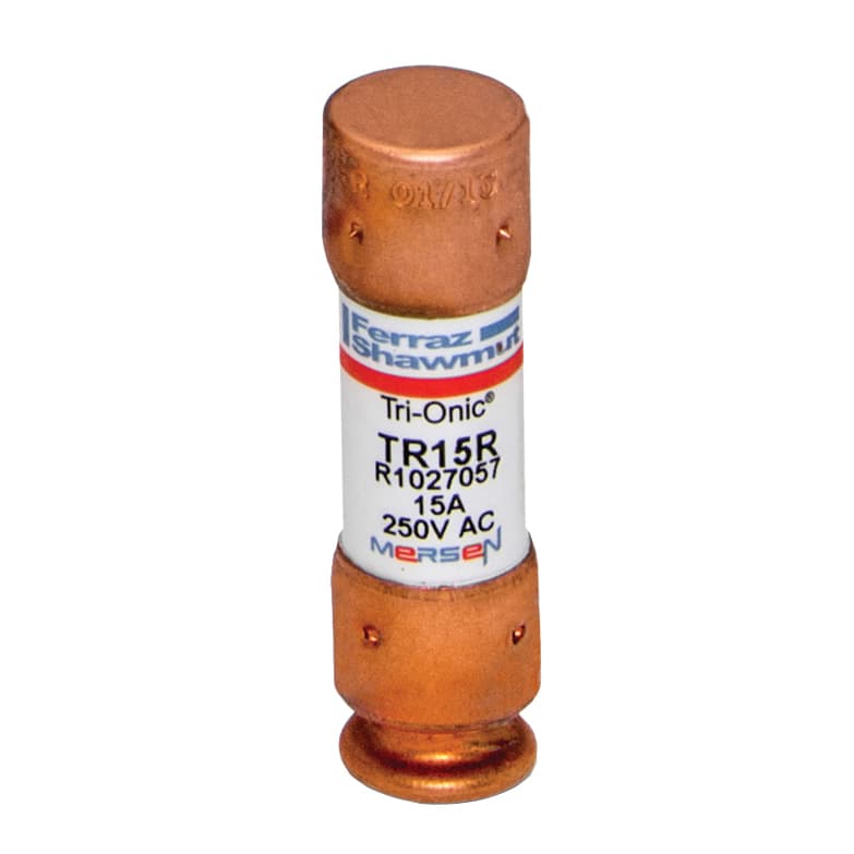 Mersen TR15R TR15R Mersen - Fuse TR-R - Class RK5 - Time-Delay 250VAC 160VDC 15A Ferrule Tri-Onic® Mersen TR15R TR15R Mersen - Fuse TR-R - Class RK5 - Time-Delay 250VAC 160VDC 15A Ferrule Tri-Onic®