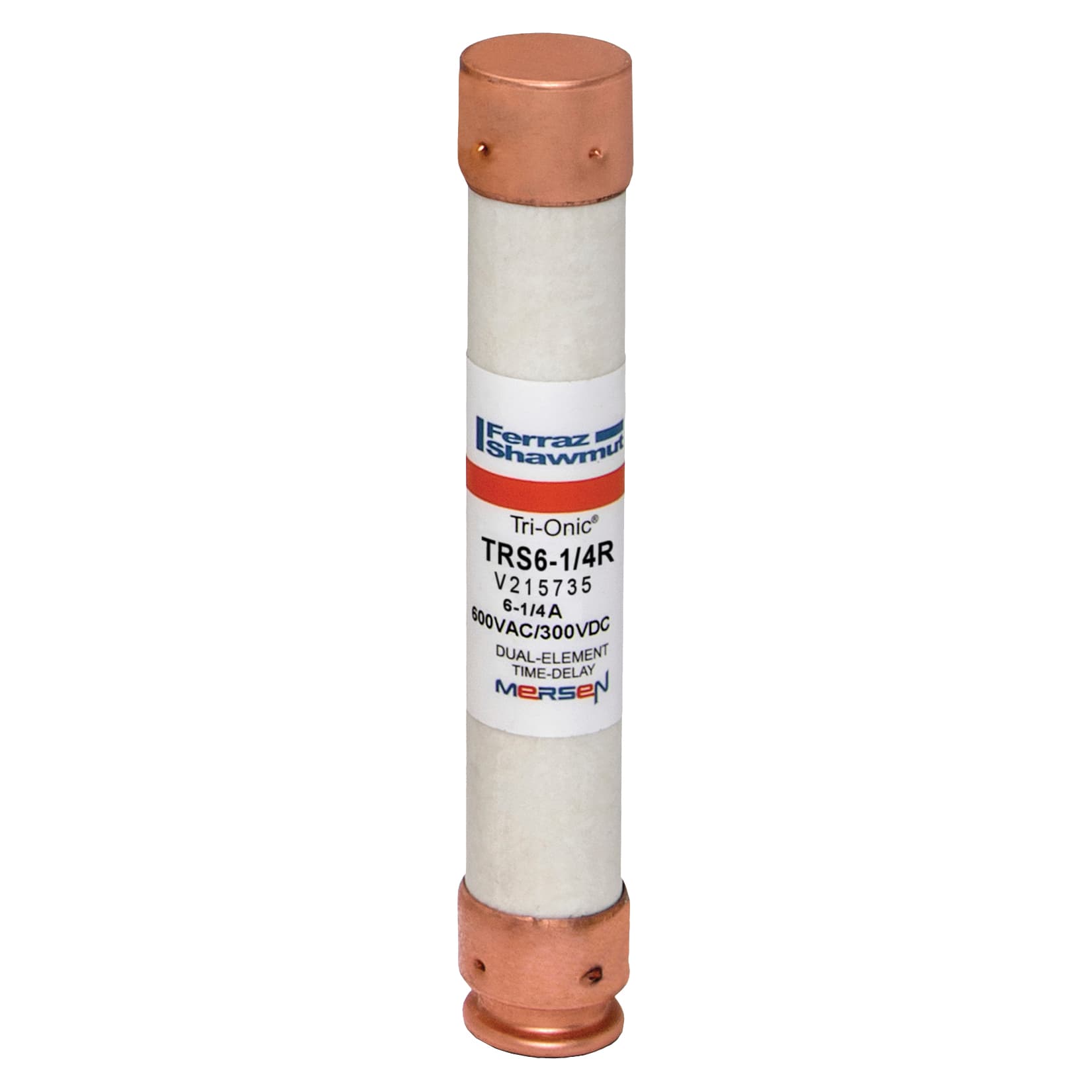 Mersen TRS6-1/4R TRS6-1/4R Mersen - Fuse TRS-R - Class RK5 - Time-Delay 600VAC 600VDC 6.25A Ferrule Tri-Onic® Mersen TRS6-1/4R TRS6-1/4R Mersen - Fuse TRS-R - Class RK5 - Time-Delay 600VAC 600VDC 6.25A Ferrule Tri-Onic®
