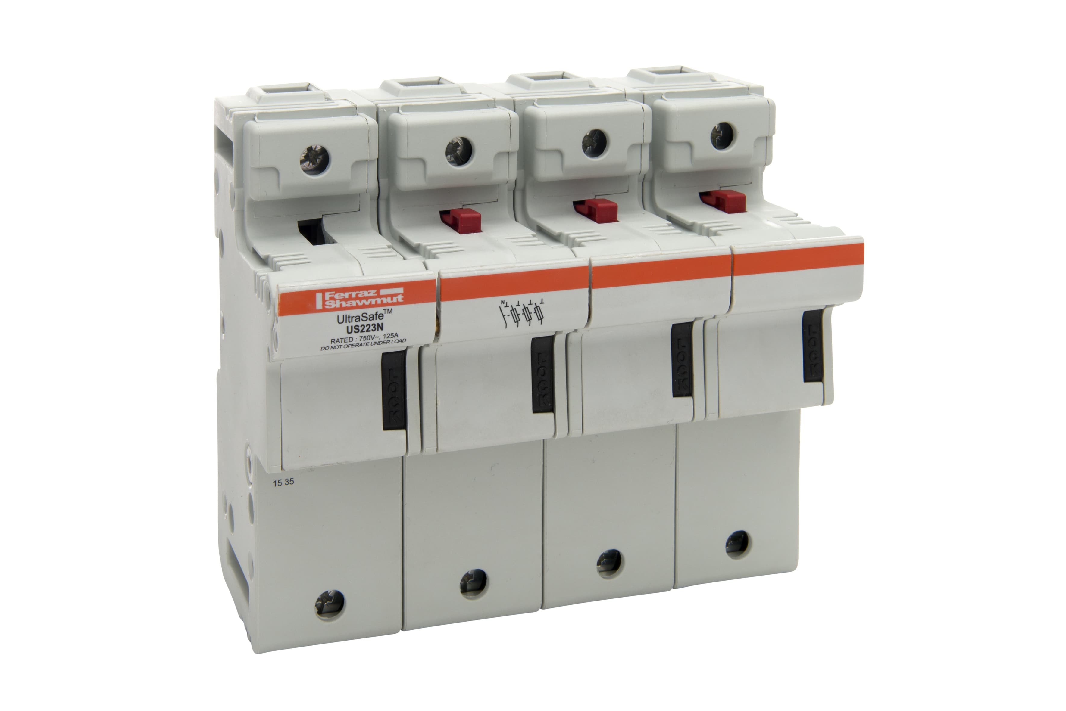Mersen X331174 X331174 Mersen - Fuse Holder UltraSafe™ 800VAC 1000VDC UL Fuse size 22x58 3-Pole+N Pressure Plate IP20 Mersen X331174 X331174 Mersen - Fuse Holder UltraSafe™ 800VAC 1000VDC UL Fuse size 22x58 3-Pole+N Pressure Plate IP20