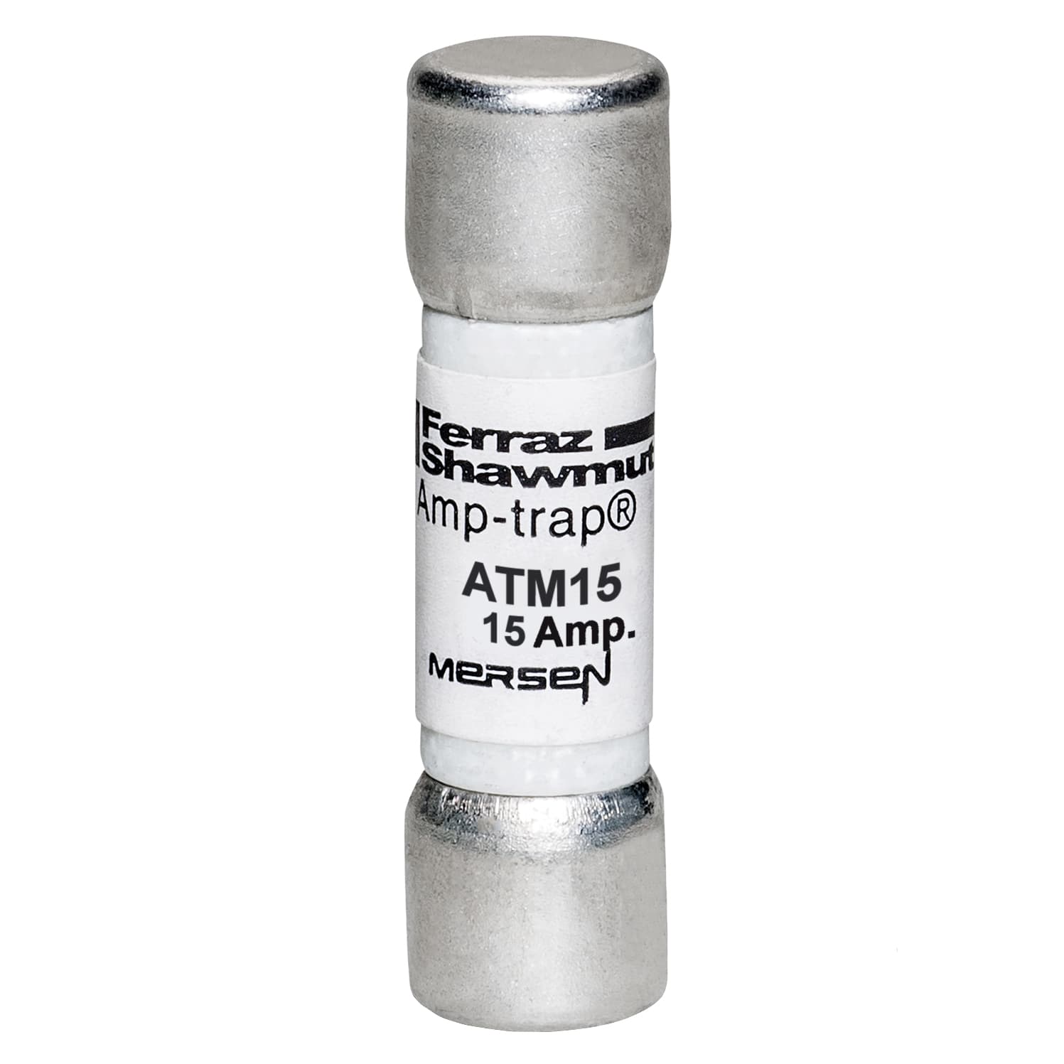 Mersen ATM15 ATM15 Mersen - Fuse ATM - Midget - Fast-Acting 600VAC 600VDC 15A Ferrule Amp-Trap® Mersen ATM15 ATM15 Mersen - Fuse ATM - Midget - Fast-Acting 600VAC 600VDC 15A Ferrule Amp-Trap®