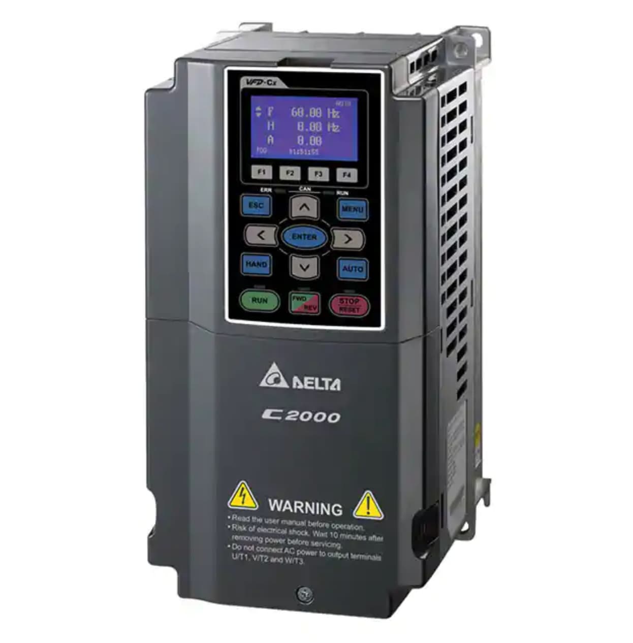 Delta VFD007C4EA-21 Variable Frequency Drive, 3 phase, 460 VAC build-in EMI Input, 1 HP, frame A, wall mount, IP20, NEMA 1 Delta VFD007C4EA-21 Variable Frequency Drive, 3 phase, 460 VAC build-in EMI Input, 1 HP, frame A, wall mount, IP20, NEMA 1