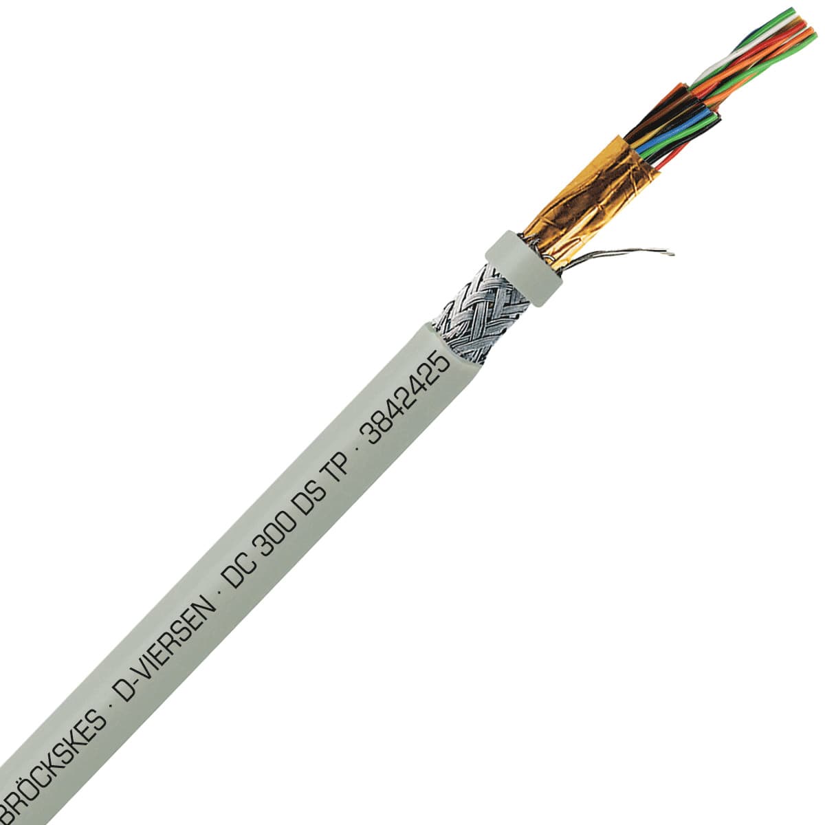 SAB 3842425 DC 300 DS TP- 24 AWG/25pr, multi-paired double shielded PVC signal and control cable, AWM SAB 3842425 DC 300 DS TP- 24 AWG/25pr, multi-paired double shielded PVC signal and control cable, AWM