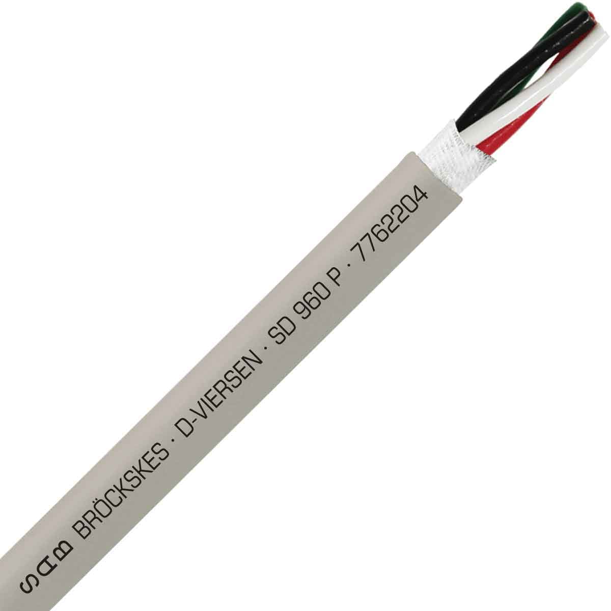 SAB 7762204 SD 960 P - 22 AWG/4c, tear & oil resistant continuous flex PUR data cable, UL, CSA, CE, RoHS SAB 7762204 SD 960 P - 22 AWG/4c, tear & oil resistant continuous flex PUR data cable, UL, CSA, CE, RoHS