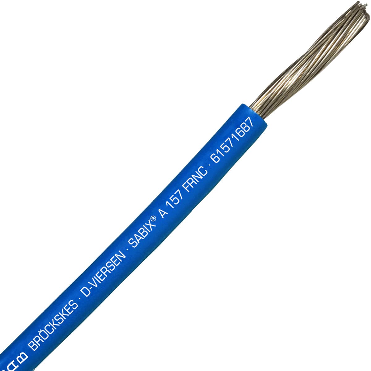 SAB 61571687 SABIX A 157 FRNC - 10 AWG/1c, flame retardant halogen-free 1000V gentian blue hook-up wire, UL, CE, RoHS SAB 61571687 SABIX A 157 FRNC - 10 AWG/1c, flame retardant halogen-free 1000V gentian blue hook-up wire, UL, CE, RoHS