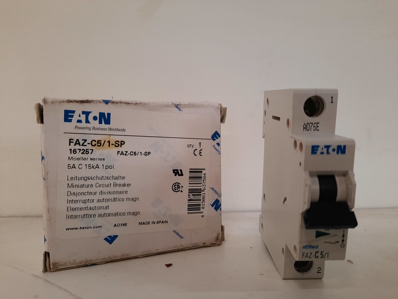 Eaton FAZ-C5/1-SP FAZ-C5/1-SP Eaton - UL 1077 Industrial Miniature Circuit Breaker - Supplementary Protector Eaton FAZ-C5/1-SP FAZ-C5/1-SP Eaton - UL 1077 Industrial Miniature Circuit Breaker - Supplementary Protector