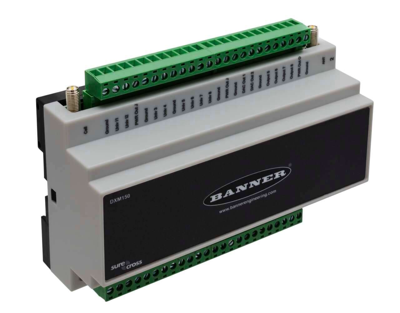 Banner DXM150-S2 Banner DXM150-S2 - DXM150 Modbus Slave Device; I/O Base Board Only; Inputs: 2 Discrete, 8 Universal; Outputs: 8 Discrete, 2 Analog; RS485 Banner DXM150-S2 Banner DXM150-S2 - DXM150 Modbus Slave Device; I/O Base Board Only; Inputs: 2 Discrete, 8 Universal; Outputs: 8 Discrete, 2 Analog; RS485