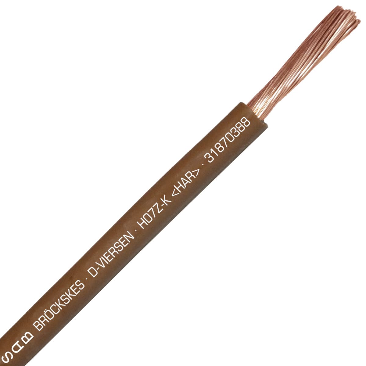SAB 31870388 H07Z-K (HAR/CE) - 8 AWG halogen-free hook-up wire, Brown SAB 31870388 H07Z-K (HAR/CE) - 8 AWG halogen-free hook-up wire, Brown
