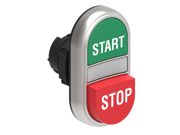 Lovato Electric LPCBL7233 LPCBL7233 Lovato - Double-touch actuator, spring return, white indicator dia: 22mm Platinum series chromed plastic, 1 extended and 1 flush pushbuttons. Both spring return, Green - Red/START - STOP Lovato Electric LPCBL7233 LPCBL7233 Lovato - Double-touch actuator, spring return, white indicator dia: 22mm Platinum series chromed plastic, 1 extended and 1 flush pushbuttons. Both spring return, Green - Red/START - STOP