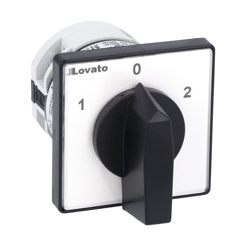 Lovato Electric 7GN1251U 7GN1251U Lovato - Rotary cam switch 7GN series, changeover switch 1 pole 16A, for front mounting with black handle, front plate 48X48mm Lovato Electric 7GN1251U 7GN1251U Lovato - Rotary cam switch 7GN series, changeover switch 1 pole 16A, for front mounting with black handle, front plate 48X48mm