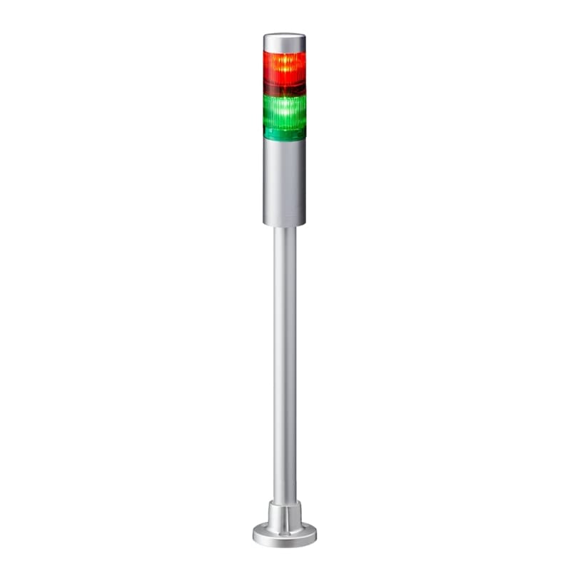 Patlite LR4-202PJNU-RG 40mm diameter UL CE IP65 24V DC, Pole Mount/3.3m Cable, No Flashing/Buzzer, Silver, Red/Green Module Patlite LR4-202PJNU-RG 40mm diameter UL CE IP65 24V DC, Pole Mount/3.3m Cable, No Flashing/Buzzer, Silver, Red/Green Module