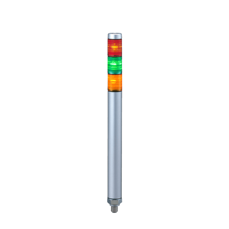 Patlite MP-302C-RGY 30mm 3-Tier LED Signal Tower at 24V DC, Direct Mount, M12 connector, Silver Body, LED: Red, Green, Amber Patlite MP-302C-RGY 30mm 3-Tier LED Signal Tower at 24V DC, Direct Mount, M12 connector, Silver Body, LED: Red, Green, Amber