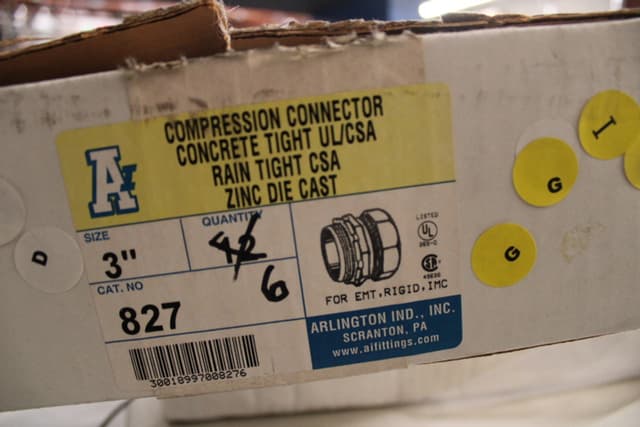 827 Part Image. Manufactured by Arlington Industries.